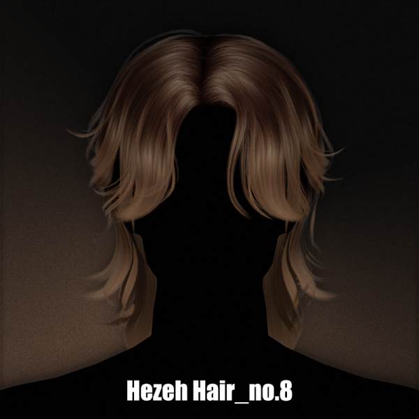 Alpha [Hezeh] Hair_No8 by hezeh - The Sims 4 Custom Content
