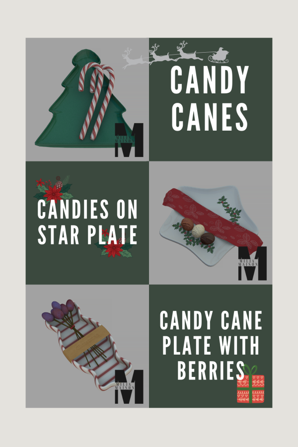 Alpha Christmas 2022 Candy Set by simsfinds - The Sims 4 Custom Content