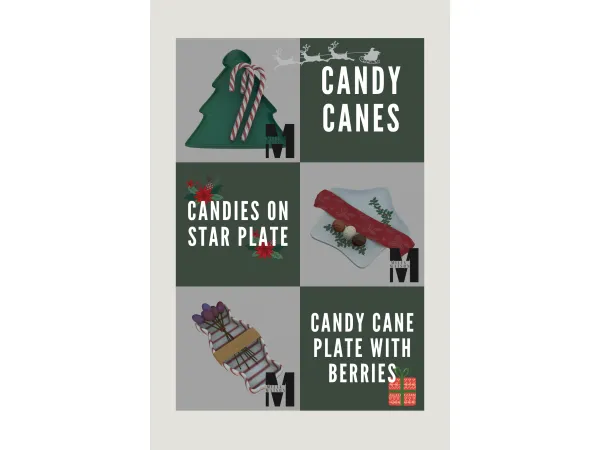 Alpha Christmas 2022 Candy Set by Milja Maison - The Sims 4 Custom Content