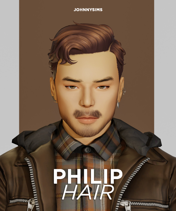 Maxis Match Philip Hair by simsfinds - The Sims 4 Custom Content
