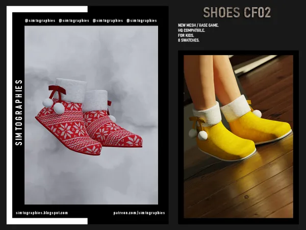 Mix Shoes CF02 by simtographies - The Sims 4 Custom Content
