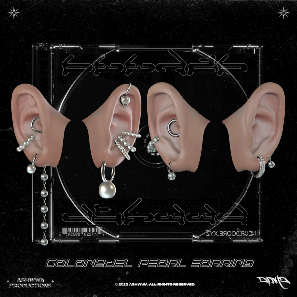 Alpha ASHwwa_Galanodel pearl earring by simsfinds - The Sims 4 Custom Content