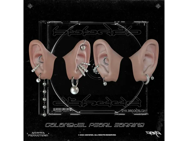 ASHwwa_Galanodel pearl earring by ASHwwa