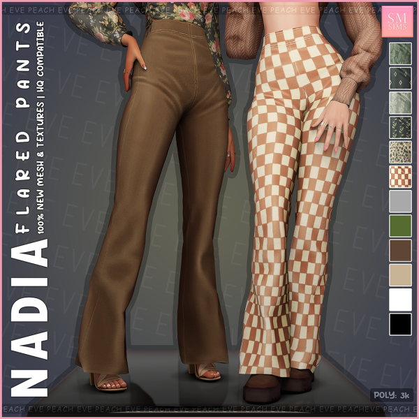 Alpha Nadia Flared Pants by smsims - The Sims 4 Custom Content