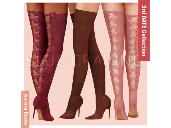 Alpha Blue Craving Aurora Boots - The Sims 4 Custom Content