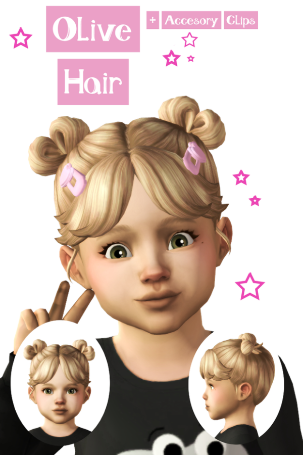 Maxis Match Olive hair by simsfinds - The Sims 4 Custom Content
