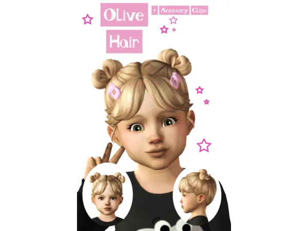 Maxis Match Olive hair by RavenSim - The Sims 4 Custom Content
