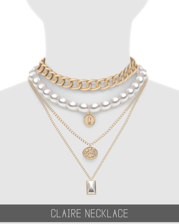 Alpha CLAIRE NECKLACE by simsfinds - The Sims 4 Custom Content