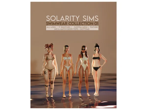 Alpha Solarity Swim Collection 01 by Solarity Sims - The Sims 4 Custom Content
