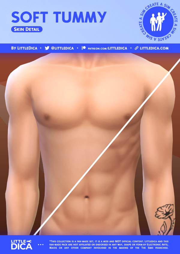Maxis Match Soft Tummy Skin Detail by simsfinds - The Sims 4 Custom Content