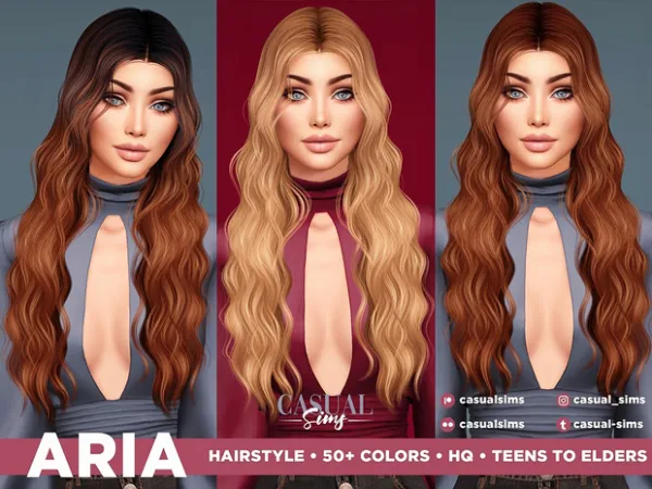 Alpha Aria Hairstyle by casualsims - The Sims 4 Custom Content