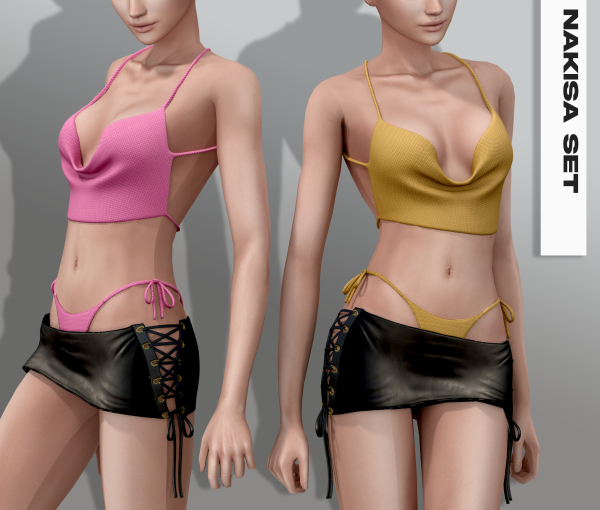Alpha NAKISA SET by simsfinds - The Sims 4 Custom Content
