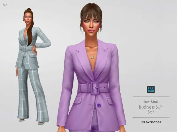 Maxis Match 2023 Collection 3 Business Suit by elfdor - The Sims 4 Custom Content
