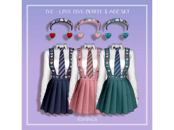 Alpha [RIMINGS] IVE LOVE DIVE Outfit - The Sims 4 Custom Content