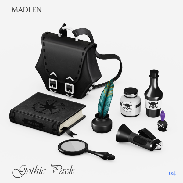 Maxis Match Gothic Pack by madlensims - The Sims 4 Custom Content
