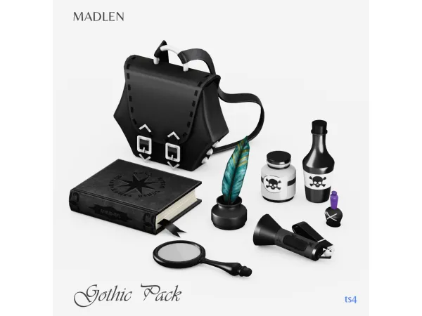 Maxis Match Gothic Pack by Madlen - The Sims 4 Custom Content