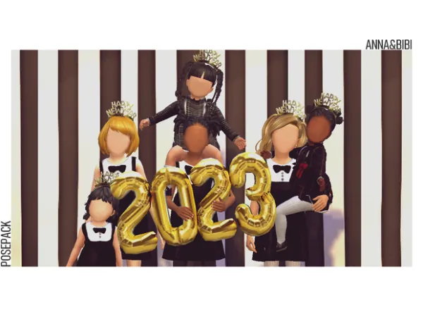 Maxis Match New Years Posepack by [AnnaBibi] - The Sims 4 Custom Content