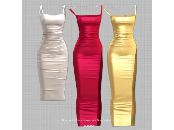 Alpha bodycon dress by euno sims - The Sims 4 Custom Content