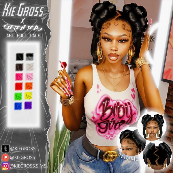 Alpha Kiegross X Branndysims 90's collab pt2 by simsfinds - The Sims 4 Custom Content