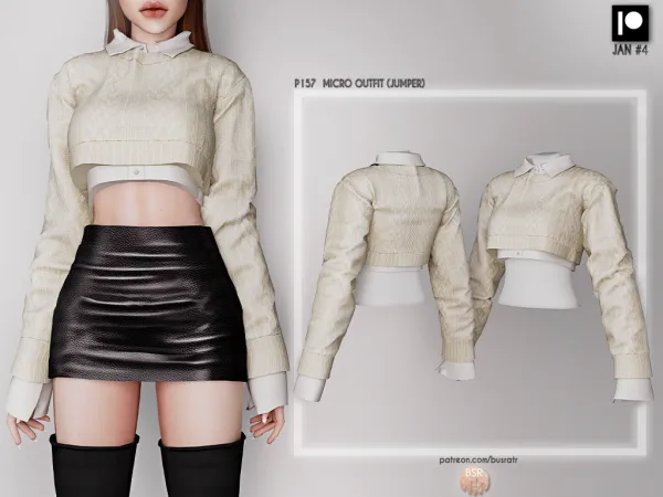 Alpha MICRO OUTFIT P157 P158 tr by busratr - The Sims 4 Custom Content