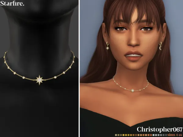 Mix STARFIRE NECKLACE by simsfinds - The Sims 4 Custom Content
