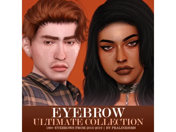 Mix EYEBROW Ultimate Collection by pralinesims update - The Sims 4 Custom Content