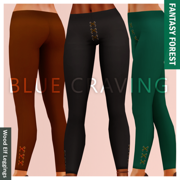 Alpha Blue Craving Wood Elf Leggings by bluecraving - The Sims 4 Custom Content