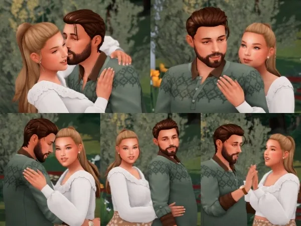 Mix Curvy Couples Pose Pack - The Sims 4 Custom Content