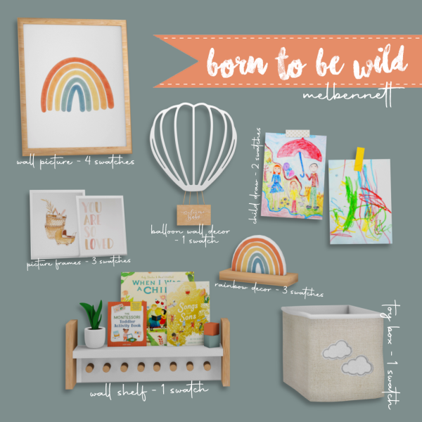 Mix Born To Be Wild Collection by melbennett - The Sims 4 Custom Content