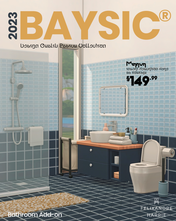 Maxis Match Baysic Bathroom by simsfinds - The Sims 4 Custom Content