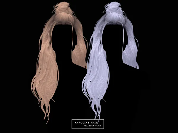 Alpha Karoline Hair by phoenixsims4 - The Sims 4 Custom Content