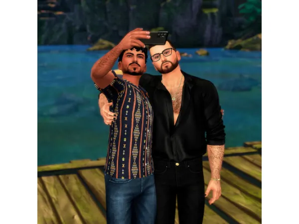Mix Boyfriends Selfie Pose - The Sims 4 Custom Content