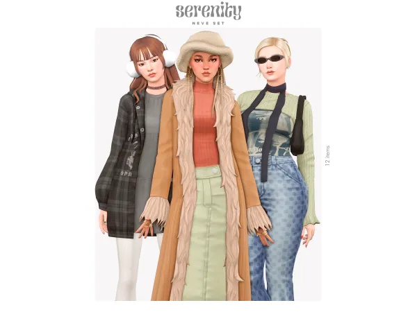 Maxis Match Neve Set (12 items) by serenity - The Sims 4 Custom Content