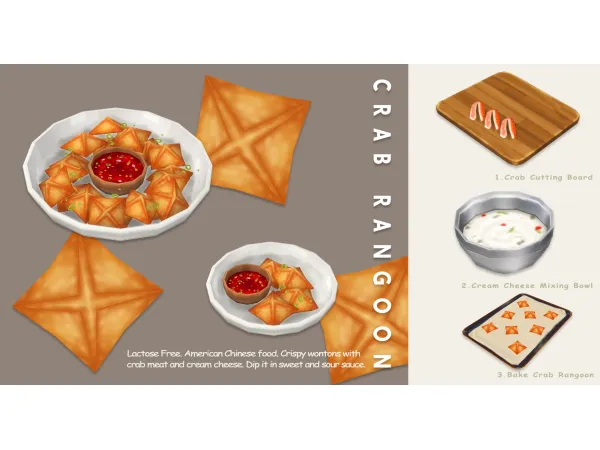 Mix January 2023 Recipe_Crab Rangoon by simsfinds - The Sims 4 Custom Content