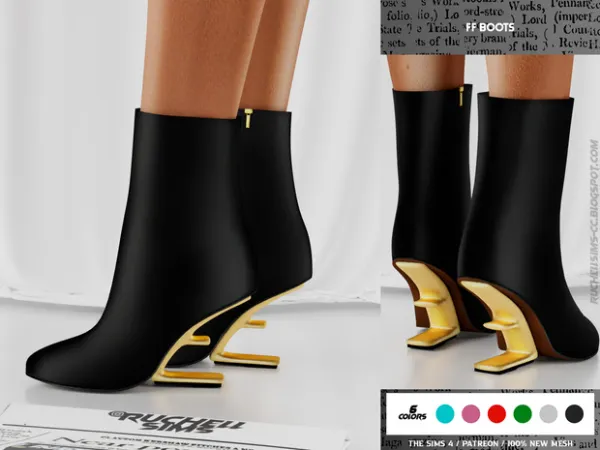 Alpha FF BOOTS by ruchellsims - The Sims 4 Custom Content