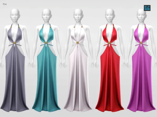 Alpha Sifix Aphrodite Dress RC by elfdor - The Sims 4 Custom Content