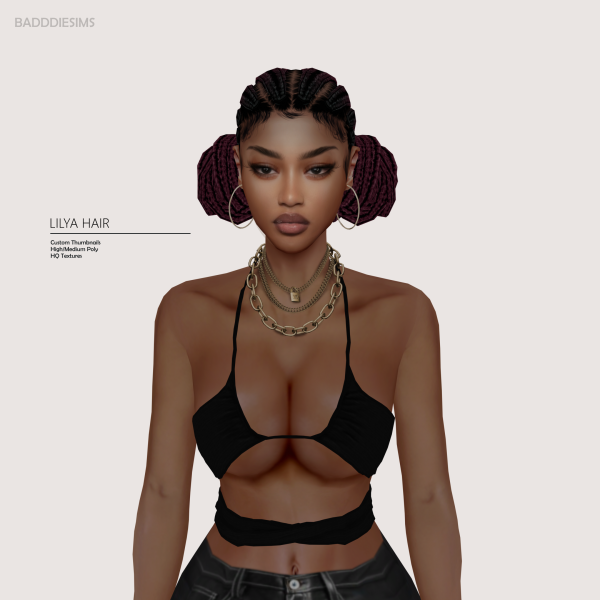 Alpha LILYA HAIR by simsfinds - The Sims 4 Custom Content