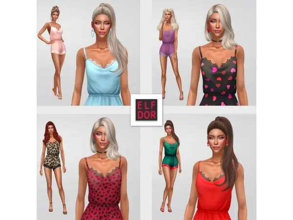Maxis Match 2023 February Collection 1 Valentine's Lingerie - The Sims 4 Custom Content