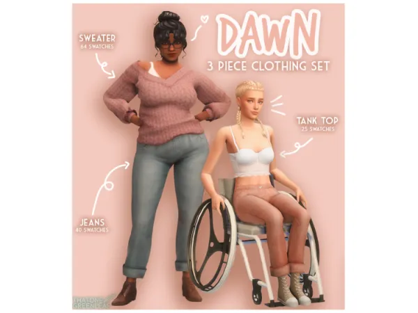 Maxis Match dawn clothing set - The Sims 4 Custom Content