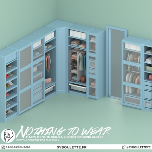 Alpha NOTHING TO WEAR CLOSET by simsfinds - The Sims 4 Custom Content