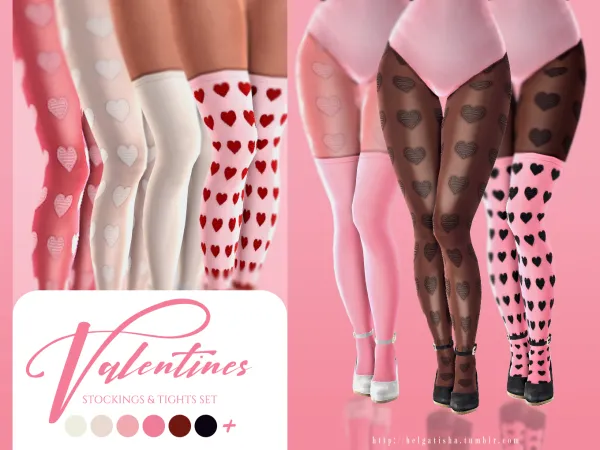 Valentines tights & stockings by helgatisha