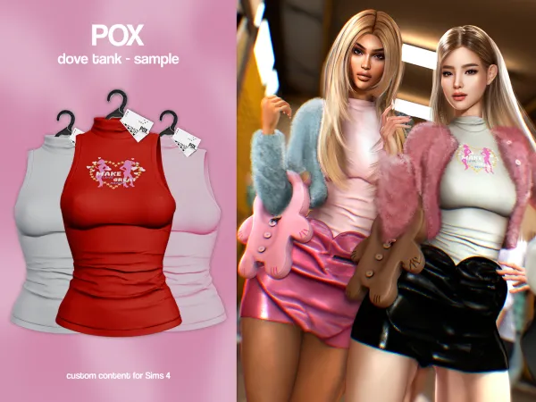 Alpha POX Dove Tank Sample - The Sims 4 Custom Content