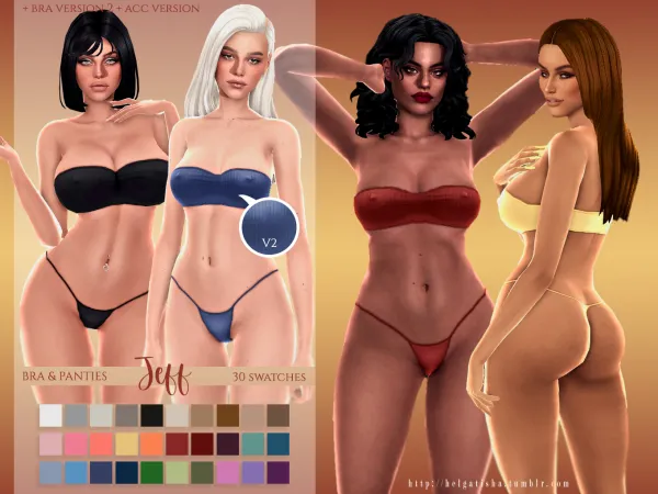 Maxis Match Bra panties Jeff by helgatisha - The Sims 4 Custom Content