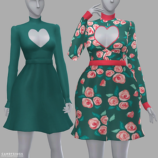 Maxis Match te amo dress by simsfinds - The Sims 4 Custom Content