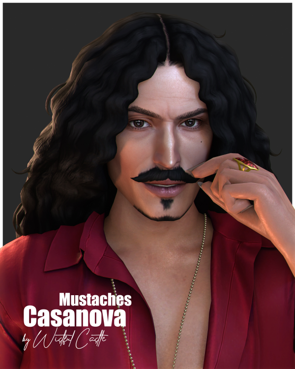 Maxis Match Casanova (Mustaches) by simsfinds - The Sims 4 Custom Content