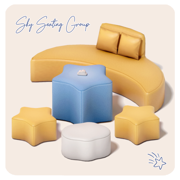 Alpha Sky Seating Group by aira-cc - The Sims 4 Custom Content