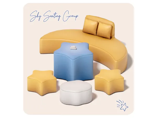 Alpha Sky Seating Group - The Sims 4 Custom Content