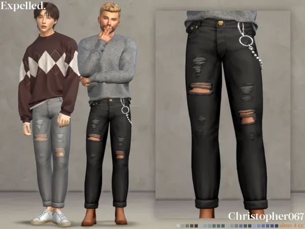 Maxis Match Expelled Jeans by simsfinds - The Sims 4 Custom Content