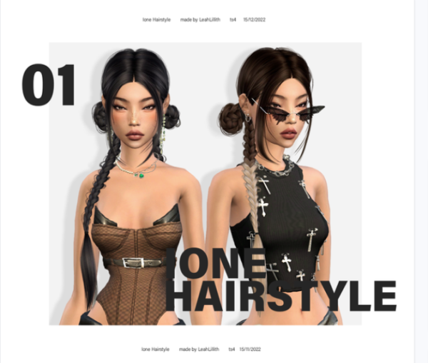 Alpha Ione Hairstyle by simsfinds - The Sims 4 Custom Content