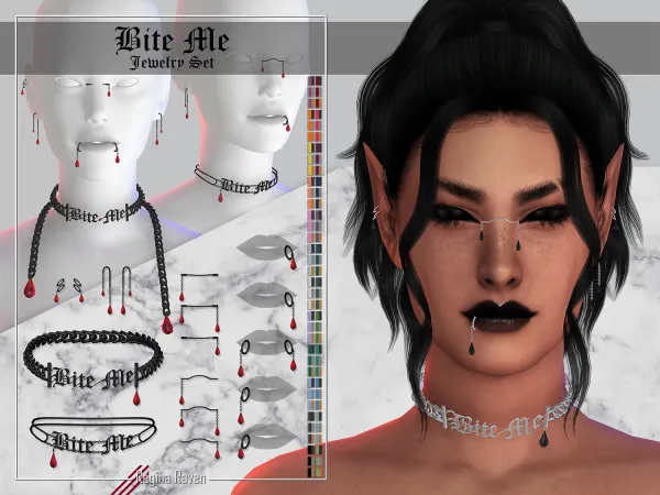 Mix Bite Me Jewelry Set by simsfinds - The Sims 4 Custom Content